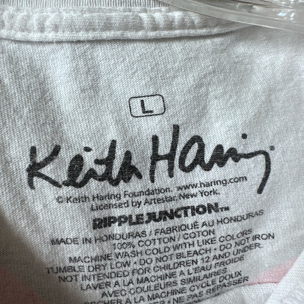 Keith Haring Women's Short Sleeve Tee - White w/ Heart